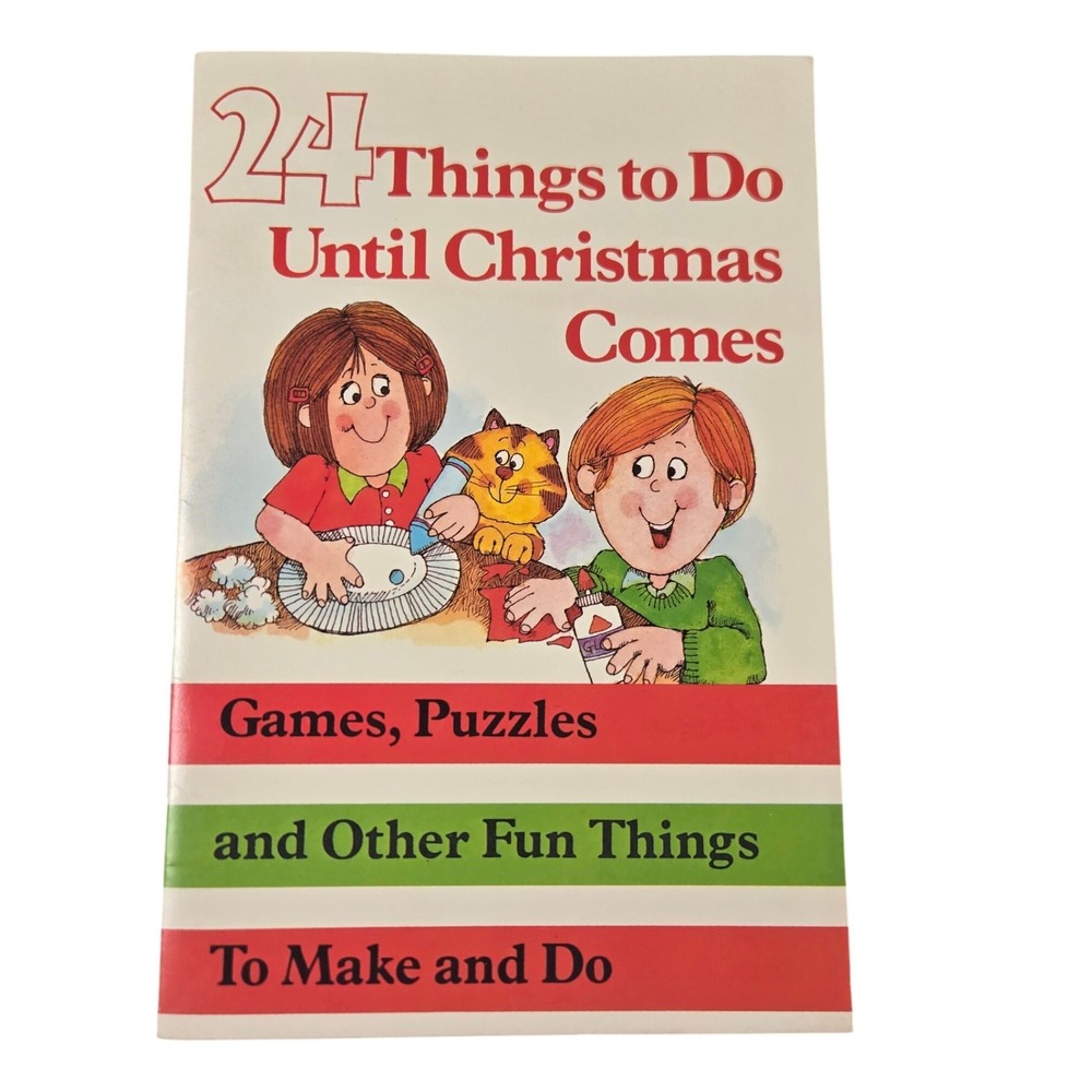Vintage Hallmark 24 Things to Do Until Christmas Games Puzzles Activity Book